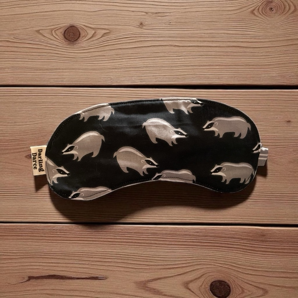 Kids Mask with Black and Gray Raccoon Design
